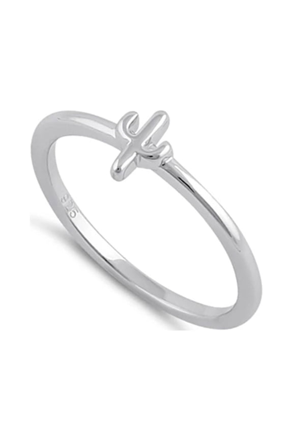 Stackable Band 925 Sterling Silver Platinum Plated Women Mother's Day Gift Ring Jewelry