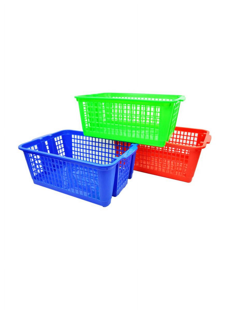 Stackable Basket, Assorted Colors, 8 Count