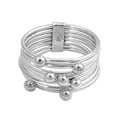 thumbnail image 1 of Stackable Bead Ring Set Group 7 Day .925 Sterling Silver Stacked Band Jewelry Female Male Size 5, 1 of 4