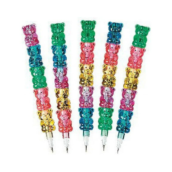 Stackable Bear Pencils - Stationery - 12 Pieces