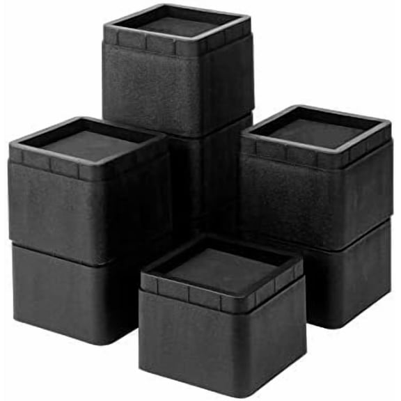 Stackable Bed and Furniture Risers 3 Inch Heavy Duty Bed Lifts for Dorm Couch Chair Table Additional 3 or 6 Inch Set of 8