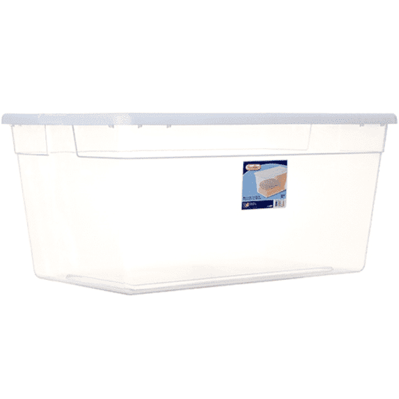 Stackable Bin with Lid, Sterilite 90-Quart Storage Box: Plastic ...