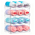 thumbnail image 1 of Stackable Water Bottle Organizer, 4-Tier Clear Bottle Storage Rack, Water Bottle Storage Rack, Kitchen Storage Organizer for Cup Accessories for Kitchen Cabinet, Countertop, Pantry, Holds 12 Bottles, 1 of 5