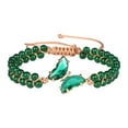 thumbnail image 1 of Stackable Bracelet For Women Green Beaded Bracelets Butterfly Charms Healing Stone Bracelet Adjustment Bracelets Christmas Gifts For Women, 1 of 4