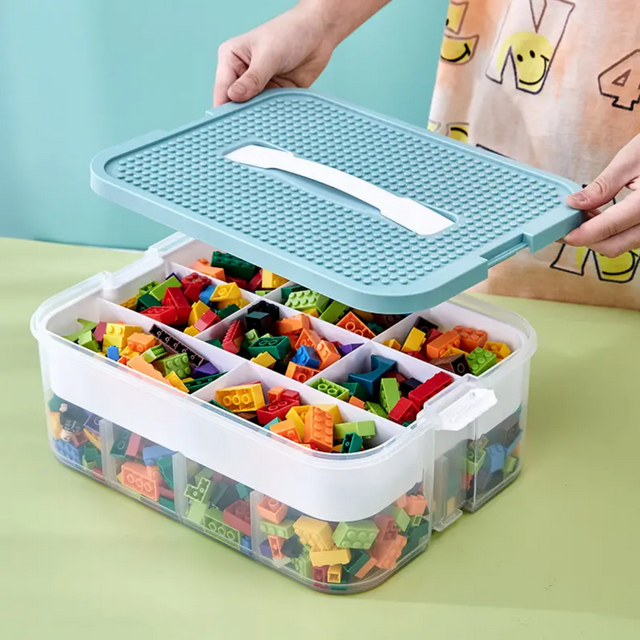 Walmart Stackable Building Block Organizer with Removable Compartments