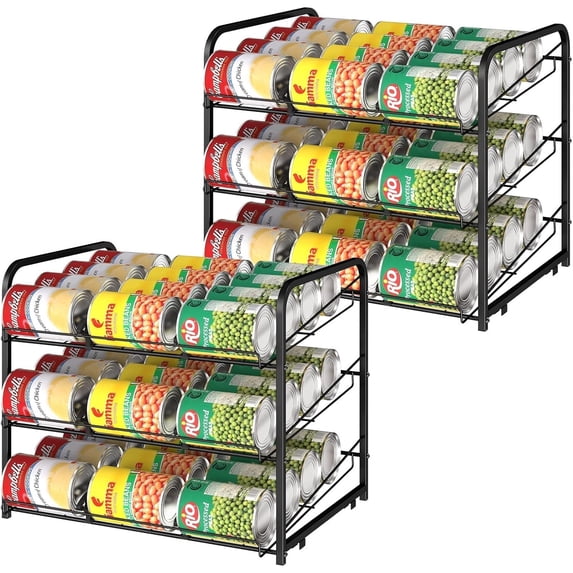 Magic Can Rack Stackable Can Rack Organizer, 2 Pack Can Dispenser Storage for 72 Cans ...