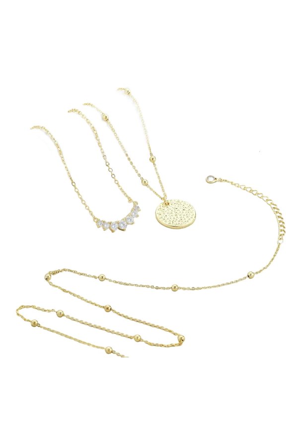 Stackable Chain Necklace for Women Layering Multilayered Pendant Neck Jewelry