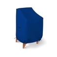 thumbnail image 1 of Stackable Chair Cover 18 Oz Waterproof - 100% UV & Weather Resistant PVC Coated Patio Furniture Cover with Air Pockets & Drawstring for Snug Fit (40W x 40D x 36H x 15 FH, Blue), 1 of 6