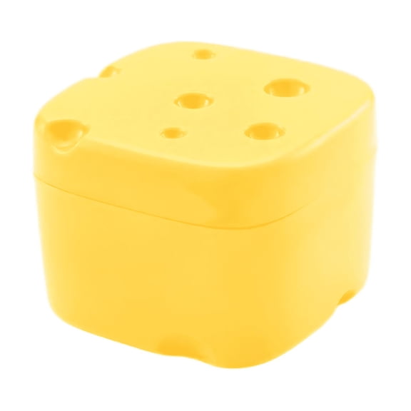 Stackable Cheese Slice Organizer with 90° Flip Lid, BPA-Free Airtight Food Storage Container for Refrigerator and Pantry, Sun-Kissed Buttercream Yellow
