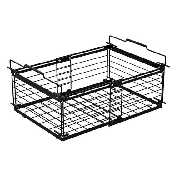 Stackable Chest Freezer Container with Handle Metal Refrigerator Storage Basket