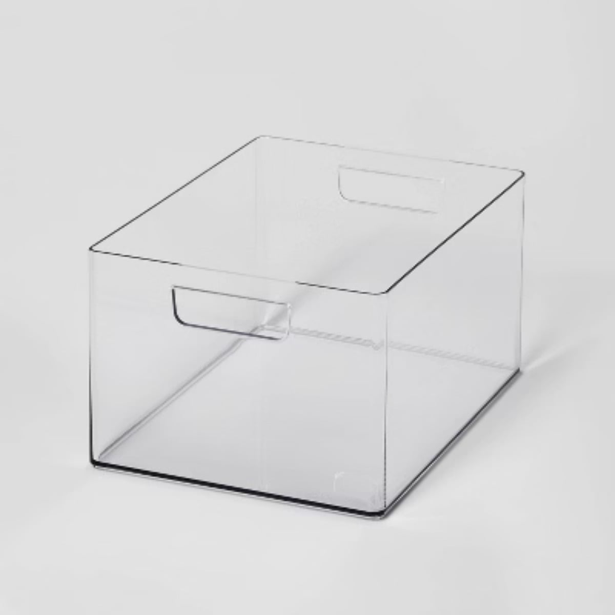 Stackable Clear Bathroom Organizer Bin with Sturdy Handles - Walmart.com