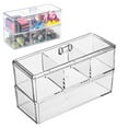 thumbnail image 1 of Stackable Clear Plastic Container, Transparent Stackable Storage Box, Jewelry Organizer with Lids, Hair Organizer for Girls, Bathroom & Desk Storage Container for Ties, Headbands, Earrings, 1 of 4