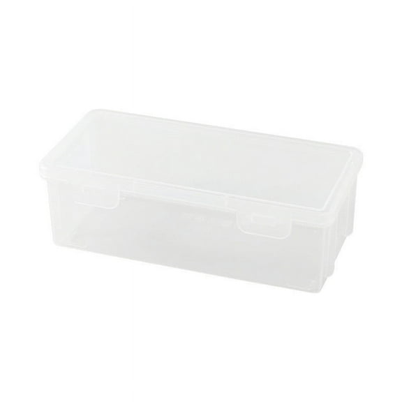 Stackable Clear Plastic Pencil Box, Extra Large Capacity Storage Organizer for Pens, Markers & Supplies, Translucent Snap-Tight Lid & Locking Handles for Desk or Drawer Organization