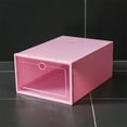 thumbnail image 1 of Stackable Clear Plastic Shoe Box - Drawer Style Foldable Storage Organizer for Sneakers & Heels, 12.2 x 8.27 x 4.72 Inch Transparent Shoe Container with Window Front, Easy Assembly, 1-Pack, 1 of 3
