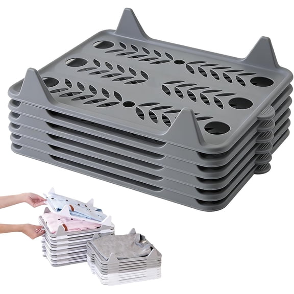 Stackable Closet Organizer, 5/10-Pack Stackable Shirt Organizer, Closet Storage with Easy Access, Sturdy Clothes Folding Board for T Shirts and Pants, Neat and Space Saving