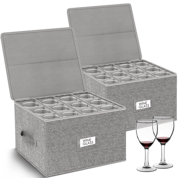 Stackable Coffee Mug Storage Box with Dividers, Hard Shell Organizer Equipped with Lid and Handles