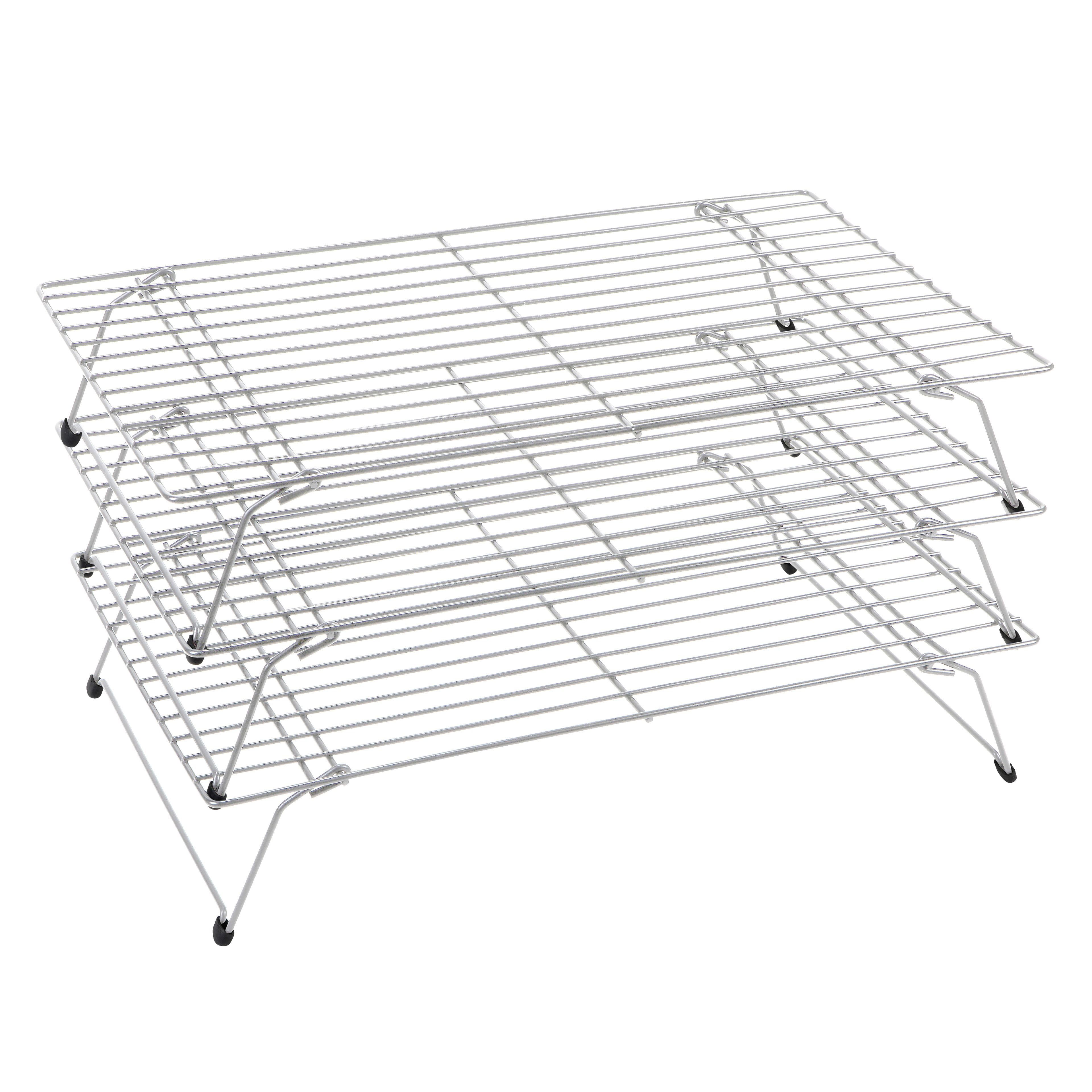 Nifty Solutions 3-Tier Cooling Rack – Non-Stick, Wire Mesh Design, Black 