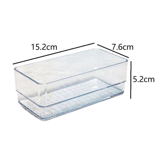 Stackable Cosmetic Drawer Makeup Organizer Rectangular Plastic Multi Size Trays Small Makeup Classification Storage For Makeup Brush Lipstick Puff Home