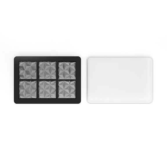 Stackable Crystal Pattern Ice Cubes Tray Food Grade Silicone Ice Molds Kitchen Accessories Unique Gift