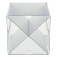 thumbnail image 1 of Stackable Cube Organizer, X Divider, 4 Compartments, Plastic, 6 x 7.2 x 6, Clear, 1 of 11