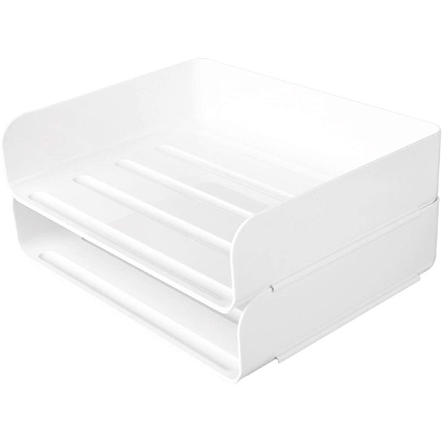 Stackable Desktop Document Letter Tray Organizer Accessories Paper Tray
