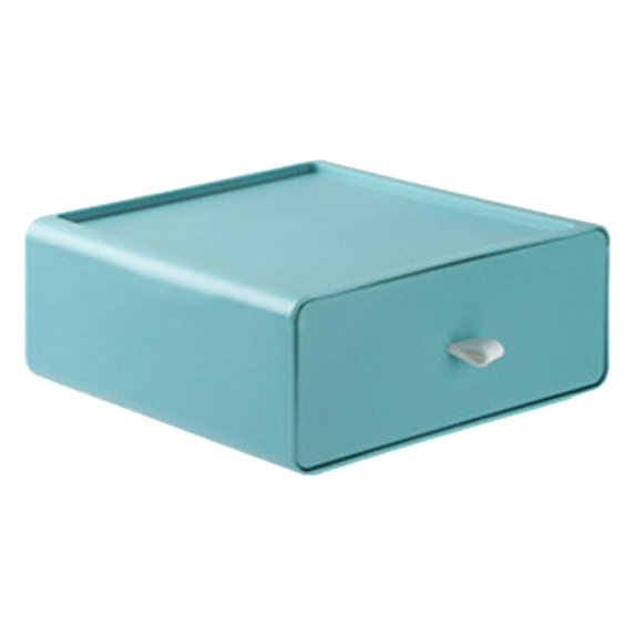 Stackable Desktop Drawer Organizer Container Jewelry Cabinet Storage Box Multi-Function Cosmetic Organiser for Bathroom Countertop - Green