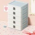 thumbnail image 1 of Stackable Desktop Organizer with 4 Clear Drawers - 6.7x5.7x10.2" Plastic Storage Box for Cosmetics Jewelry Stationery Office Home Organization, Multi-Purpose Small Items Container with Smooth, 1 of 6