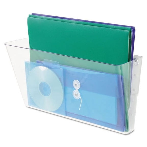 Stackable DocuPocket Wall File, Legal Size, 16.25" x 4" , Clear | Bundle of 2 Each