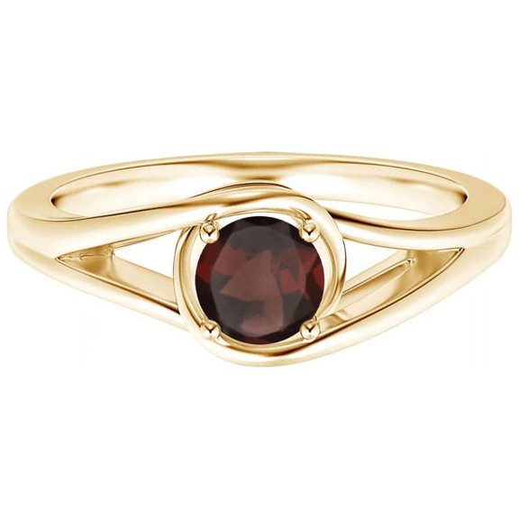Stackable Dual Band 0.5 Ctw Garnet 925 Sterling Silver Wedding Ring