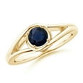 thumbnail image 1 of Stackable Dual Band Round 0.5 Ctw Blue Sapphire 925 Sterling Silver Women Wedding Ring, 1 of 5