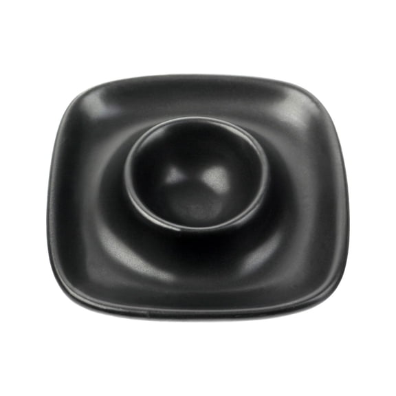 Stackable Egg Cup, Boiled Egg Holder, Compact Serving Tray 3.8X3.8X1.16Inch, Dishwasher Safe Container For Breakfast, Holiday Feast And Outdoor Travel Dining Storage Arrangement,Black