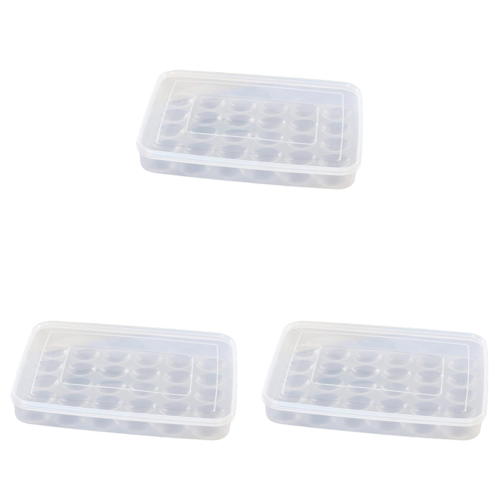 Stackable Egg Holder for Refrigerator, 30-Grid Egg Container with Lid â Clear Egg Storage Tray for Fridge, Keeps Eggs Fresh, Organized Kitchen & Party Supplies for Easter, Thanksgiving