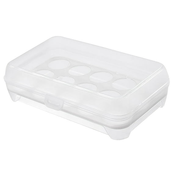 Stackable Egg Storage Container - 15-Egg Capacity Fridge Organizer