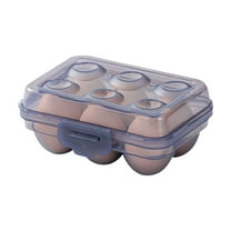 Stackable Egg Storage Container for Refrigerator | Food Grade Plastic Egg Box with Handle | Portable Egg Keeper for Kitchen & Camping | Holds 12 Eggs | Clear Design for Easy Monitoring