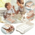 thumbnail image 1 of Stackable Egg Storage Container for Refrigerator - Large Capacity Holds 15 Eggs Per Tray, White Plastic Organizer Bin with Snap-Lock Lid, Keeps Eggs Fresh & Saves Space, 1 of 9