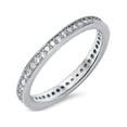 thumbnail image 1 of Stackable Eternity Cubic Zirconia Ring Sterling Silver 925, 1 of 3