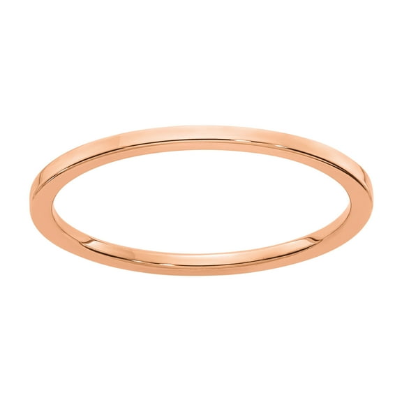 Stackable Expression 10 Karat Rose Gold 1.2mm Flat Stackable Band