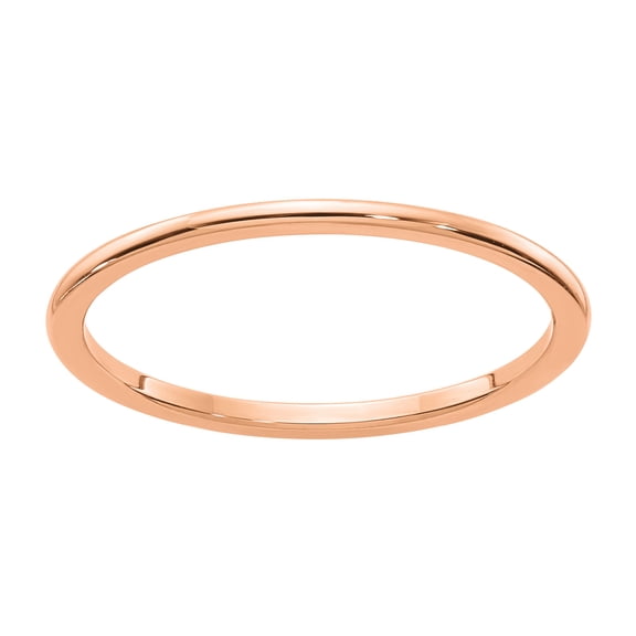 Stackable Expression 10 Karat Rose Gold 1.2mm Half Round Band