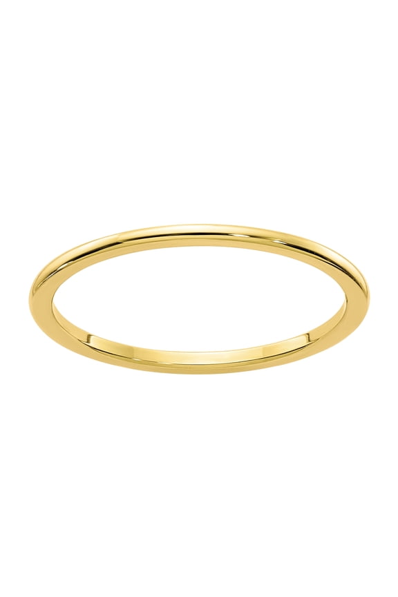 10 Karat Yellow Gold 1.2mm Half Round Band