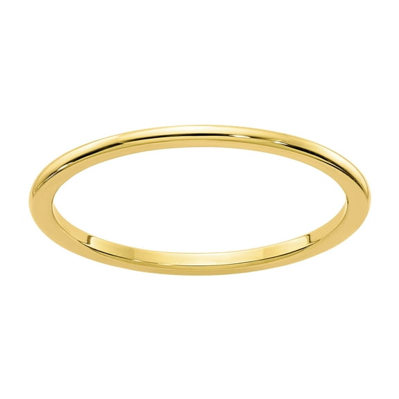 Stackable Expression 10 Karat Yellow Gold 1.2mm Half Round Stackable Band