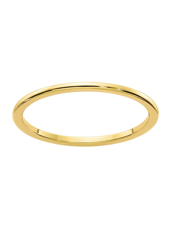 10 Karat Yellow Gold 1.2mm Half Round Band