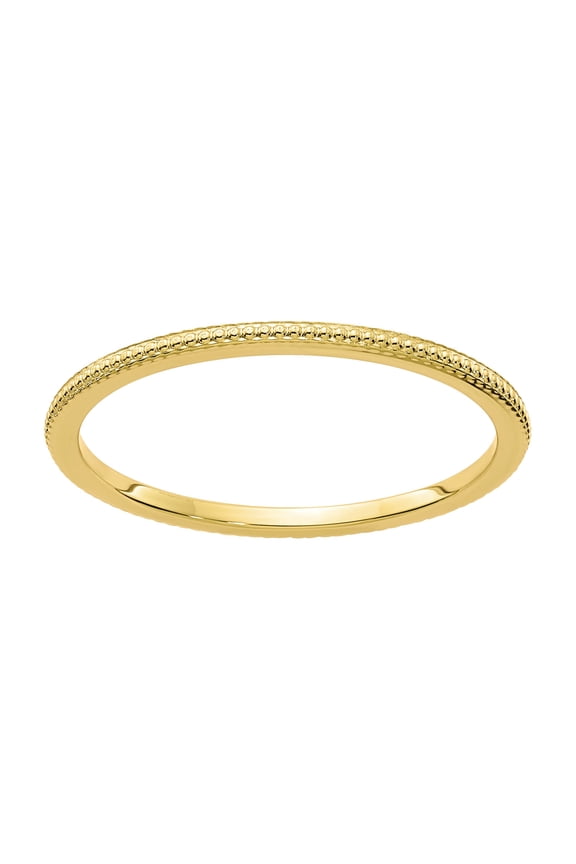14 Karat Yellow Gold 1.2mm Bead Band