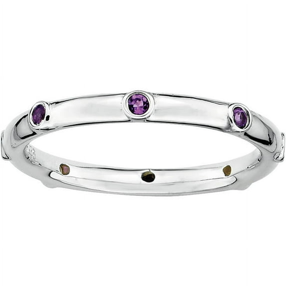 Stackable Expressions Sterling Silver Amethyst Ring