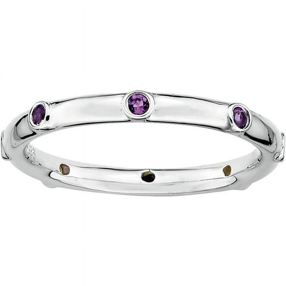 Stackable Expressions Sterling Silver Amethyst Ring