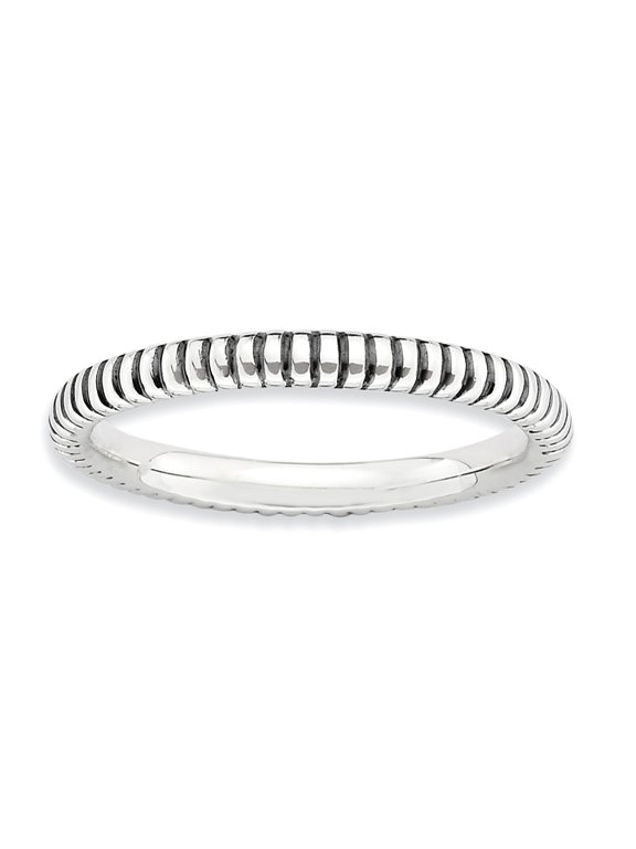 Stackable Expressions Sterling Silver Antiqued Ring