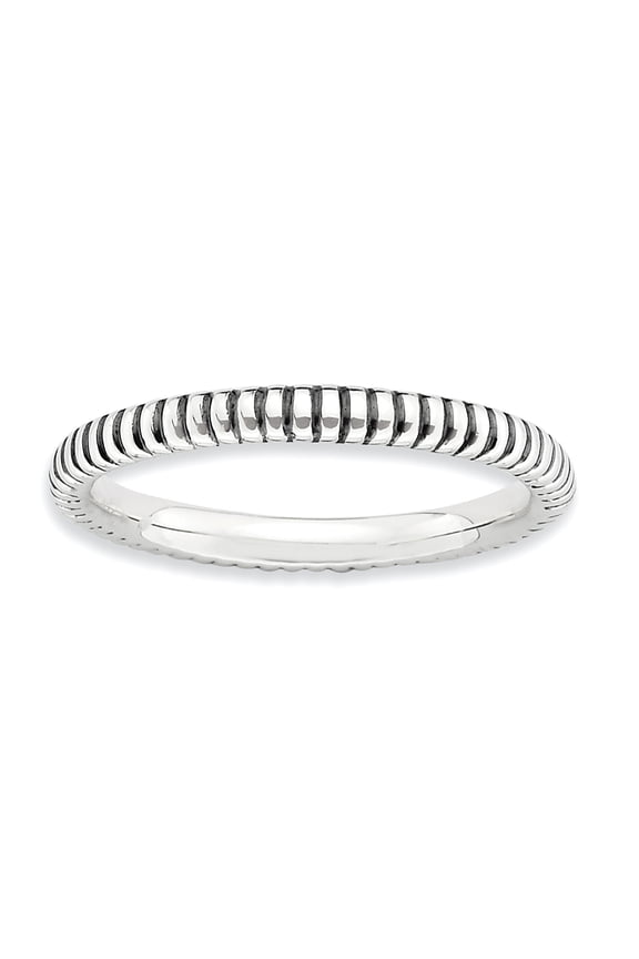 Stackable Expressions Sterling Silver Antiqued Ring