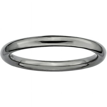 Stackable Expressions Sterling Silver White-Enameled 2.25mm Ring ...