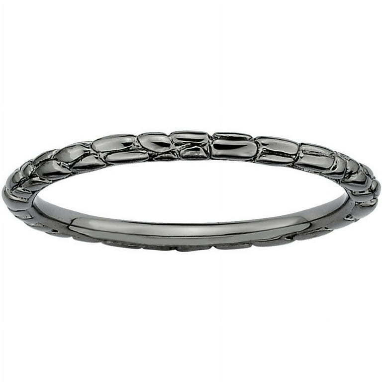 Sterling Silver Stackable Expressions Beaded Twist Ring Sterling Silver Stackable Expressions Beaded Twist Ring