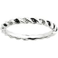 thumbnail image 1 of Stackable Expressions Sterling Silver Black and White Diamond Ring, 1 of 6