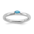thumbnail image 1 of Stackable Expressions Sterling Silver Blue Topaz Ring, 1 of 8